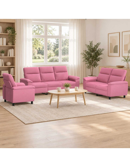 Set di divani 3 pcs Rosa Tessuto