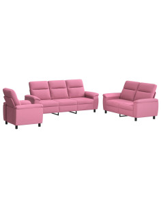 Set di divani 3 pcs Rosa Tessuto 2