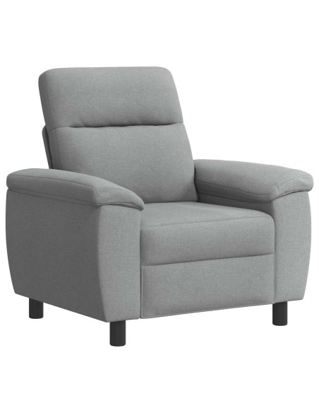 Set di divani 3 pcs Grigio Chiaro Tessuto
