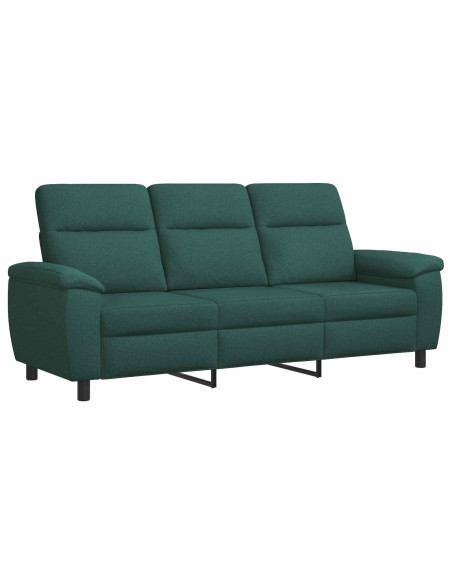 Set di divani 3 pcs Verde Scuro Tessuto