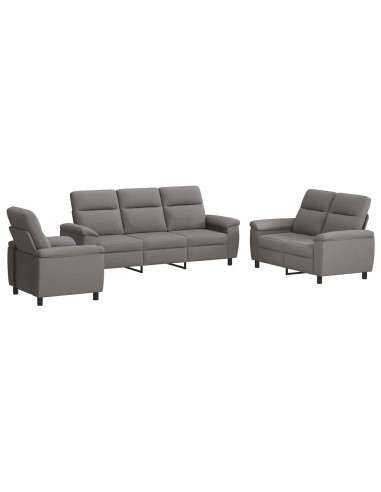 Set di divani 3 pcs Tortora Tessuto