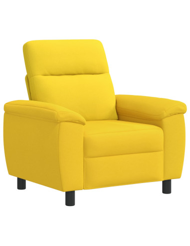 Set di divani 3 pcs Giallo Chiaro Tessuto