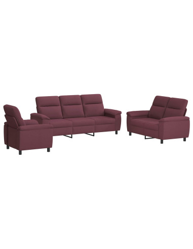 Set di divani 3 pcs Viola Tessuto