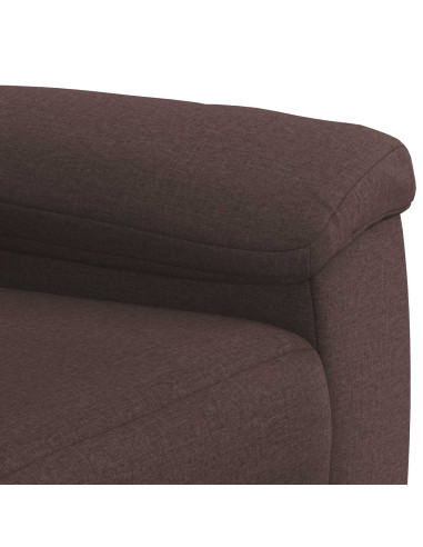 Set di divani 2 pcs Marrone Scuro Tessuto