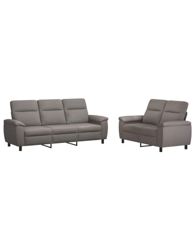 Set di divani 2 pcs Tortora Tessuto