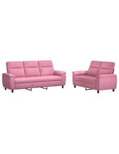 Set di divani 2 pcs Rosa Tessuto 2