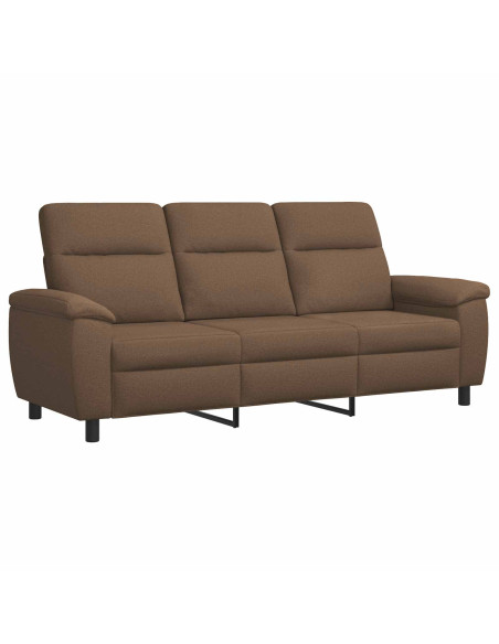 Set di divani 2 pcs Marrone Tessuto