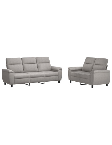 Set di divani 2 pcs Grigio Nuvola Tessuto