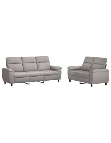 Set di divani 2 pcs Grigio Nuvola Tessuto