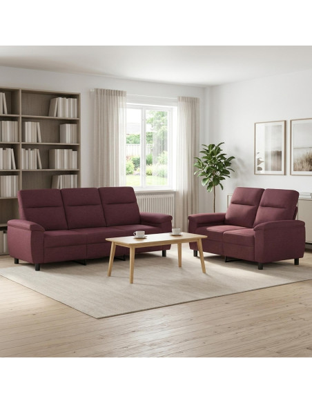 Set di divani 2 pcs Viola Tessuto