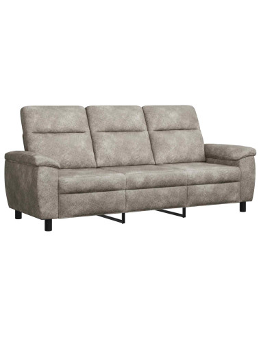 Set di divani 2 pcs Grigio Chiaro Pelle Scamosciata Sintetica