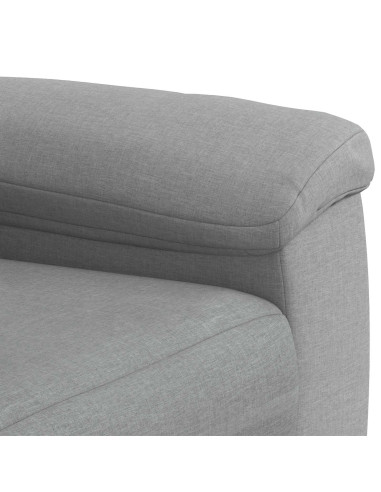 Set di divani 2 pcs Grigio Chiaro Tessuto