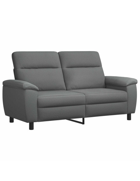 Set di divani 2 pcs Grigio Scuro Tessuto