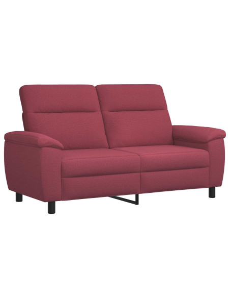 Set di divani 2 pcs Rosso Vino Tessuto