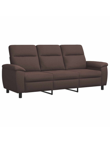 Set di divani 2 pcs Marrone Scuro Tessuto