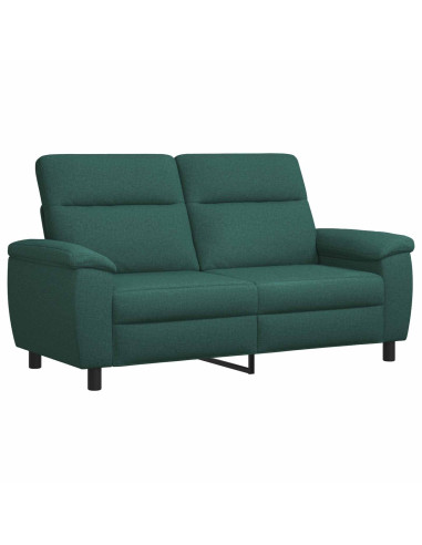 Set di divani 2 pcs Verde Scuro Tessuto