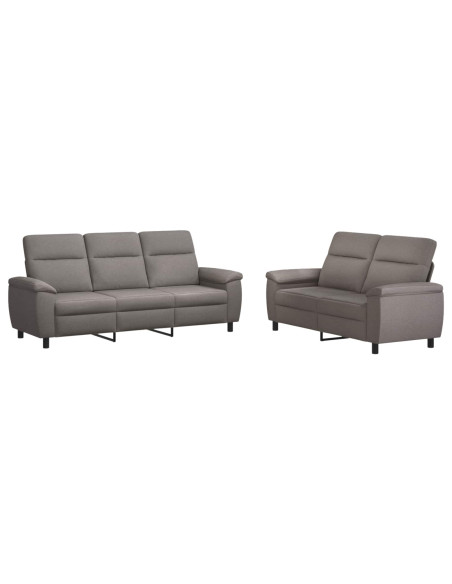 Set di divani 2 pcs Tortora Tessuto