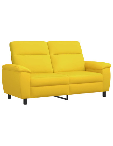 Set di divani 2 pcs Giallo Chiaro Tessuto