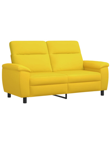 Set di divani 2 pcs Giallo Chiaro Tessuto
