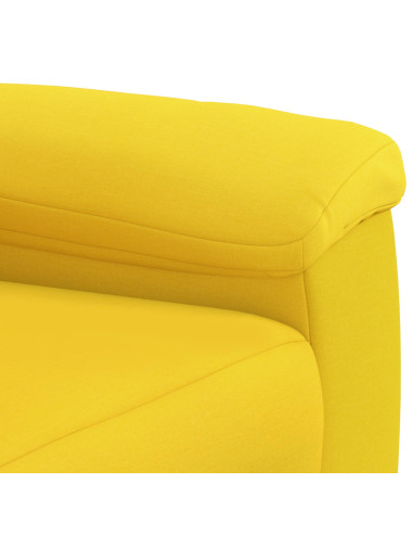 Set di divani 2 pcs Giallo Chiaro Tessuto