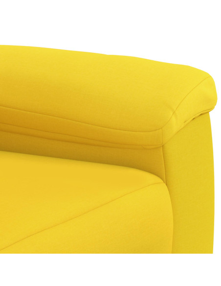 Set di divani 2 pcs Giallo Chiaro Tessuto