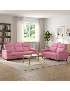 Set di divani 2 pcs Rosa Tessuto