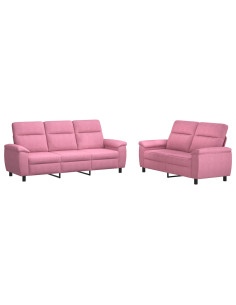 Set di divani 2 pcs Rosa Tessuto 2