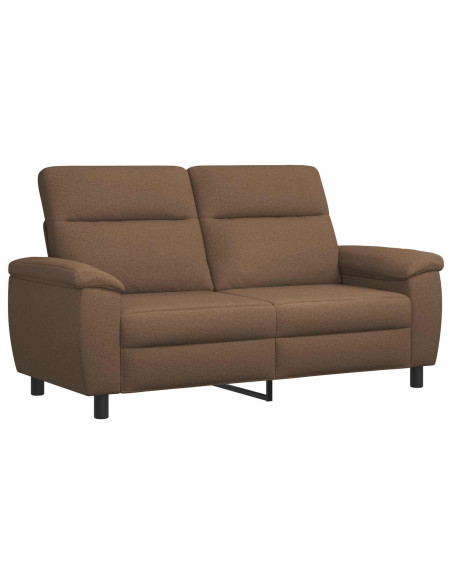 Set di divani 2 pcs Marrone Tessuto