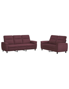 Set di divani 2 pcs Viola Tessuto 2