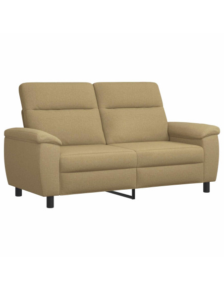 Set di divani 2 pcs Marrone Chiaro Tessuto