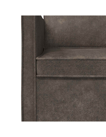 Set di divani 2 pcs Grigio Scuro Tessuto scamosciato sintetico