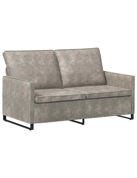 Set di divani 2 pcs Grigio Chiaro Tessuto scamosciato sintetico