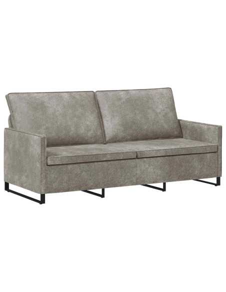 Set di divani 2 pcs Grigio Chiaro Tessuto scamosciato sintetico