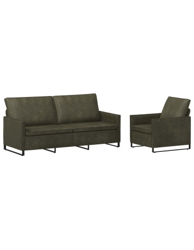 Set di divani 2 pcs Verde militare