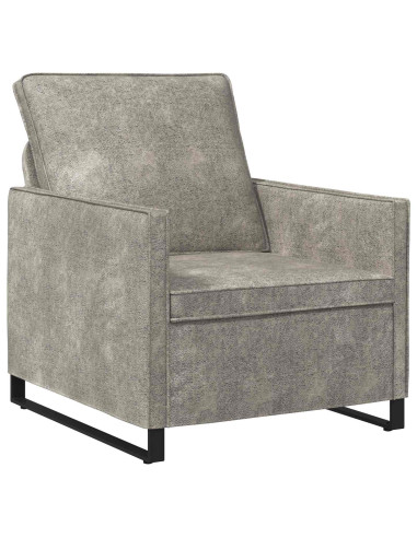 Set di divani 2 pcs Grigio Chiaro Tessuto scamosciato sintetico