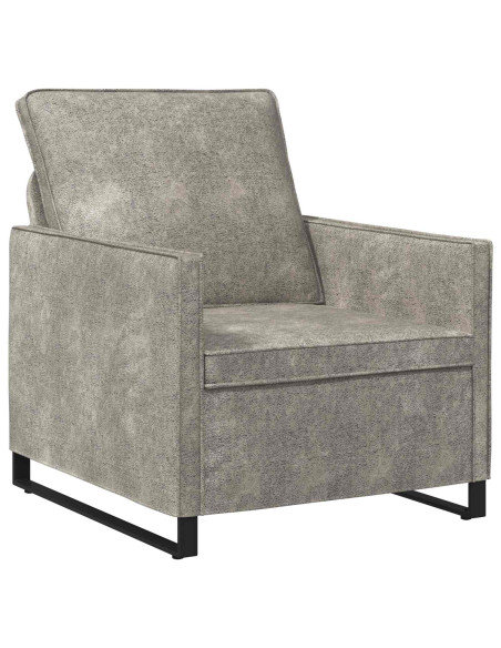 Set di divani 2 pcs Grigio Chiaro Tessuto scamosciato sintetico