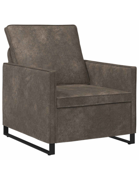 Set di divani 2 pcs Grigio Scuro Tessuto scamosciato sintetico