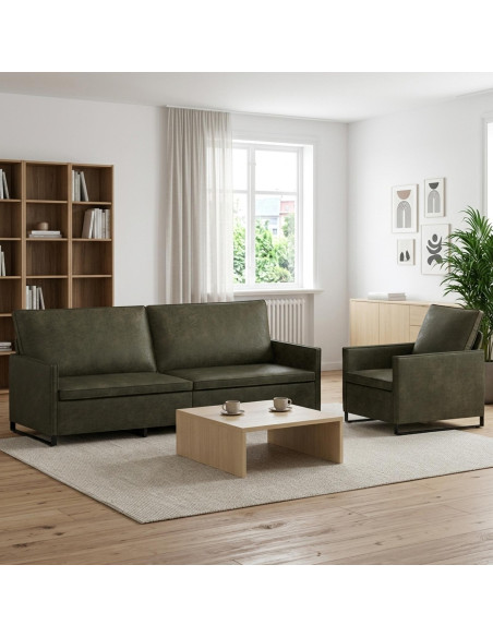 Set di divani 2 pcs Verde militare