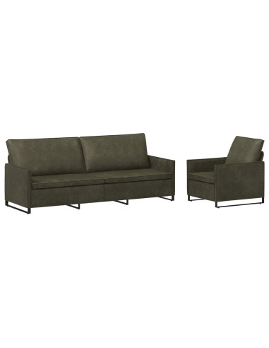 Set di divani 2 pcs Verde militare