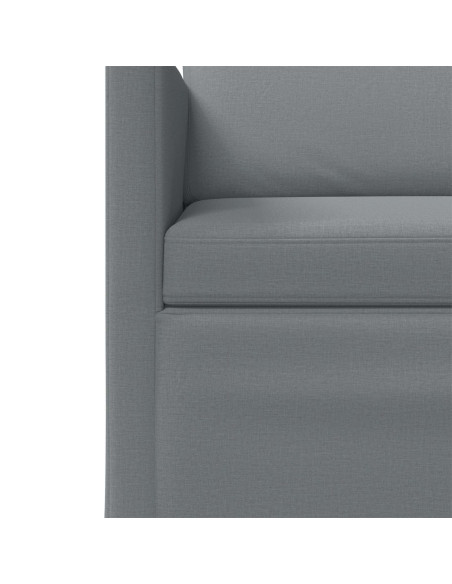 Set di divani 2 pcs Grigio Chiaro Tessuto