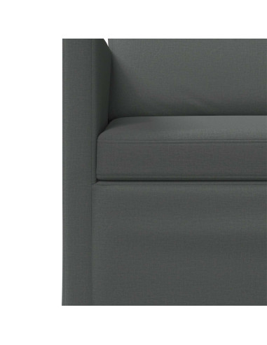 Set di divani 2 pcs Grigio Scuro Tessuto