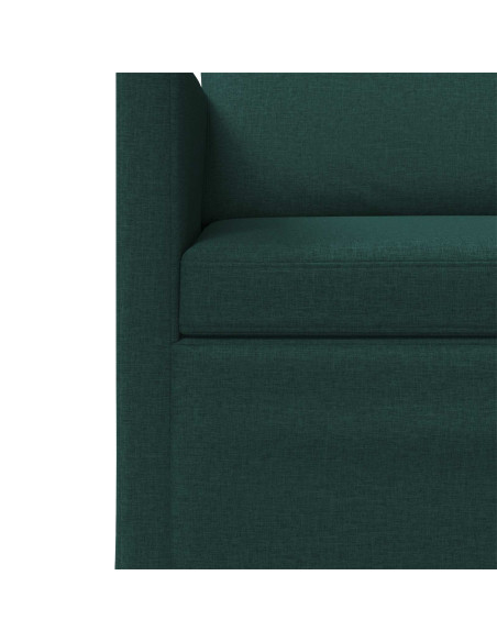 Set di divani 2 pcs Verde Scuro Tessuto