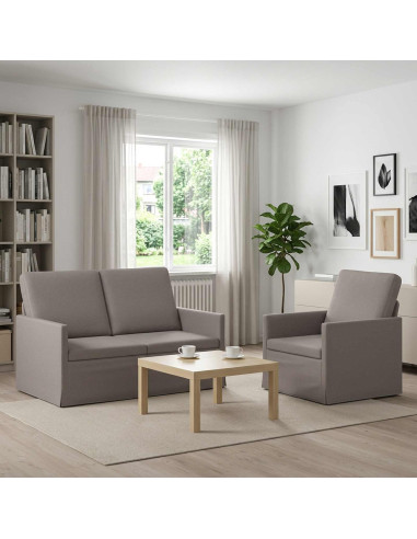 Set di divani 2 pcs Tortora Tessuto