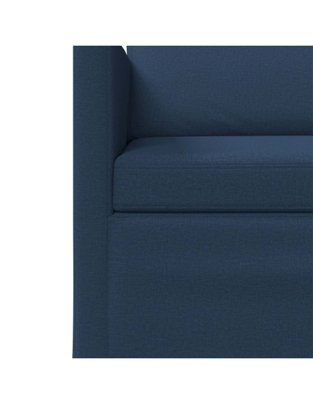 Set di divani 2 pcs Blu Tessuto