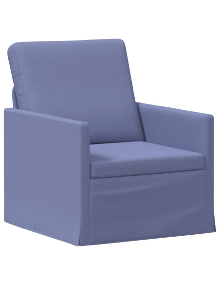 Set di divani 2 pcs Blu jeans Tessuto
