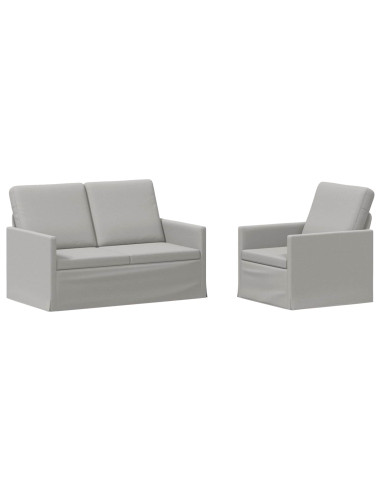 Set di divani 2 pcs Grigio Nuvola Tessuto