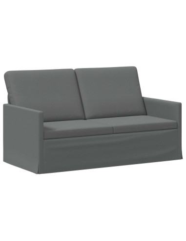 Set di divani 2 pcs Grigio Scuro Tessuto