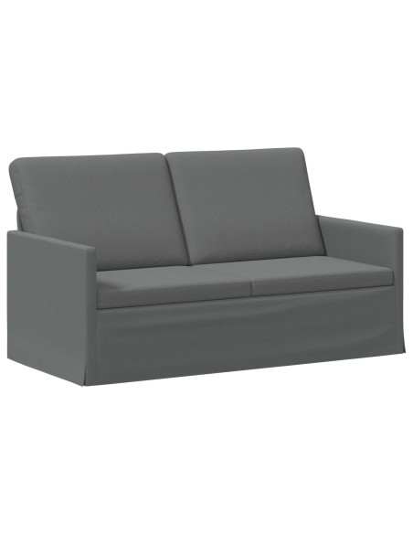Set di divani 2 pcs Grigio Scuro Tessuto