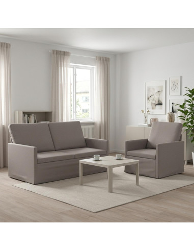Set di divani 2 pcs Tortora Tessuto