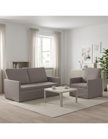 Set di divani 2 pcs Tortora Tessuto